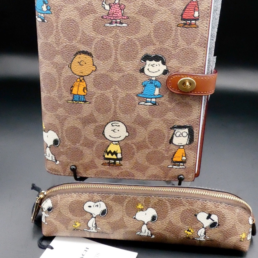 Coach Peanuts Notebook with Snoopy Pencil Case
